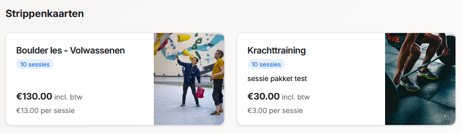 Strippenkaarten voor trainingen in Planurr, online te koop via iDEAL